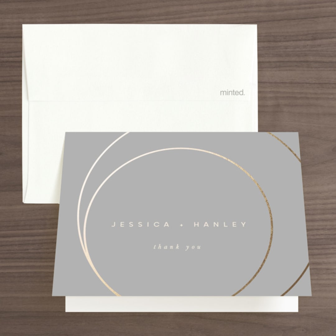 "lili" - Wedding Thank You Cards in Ash by Lori Wemple - Front