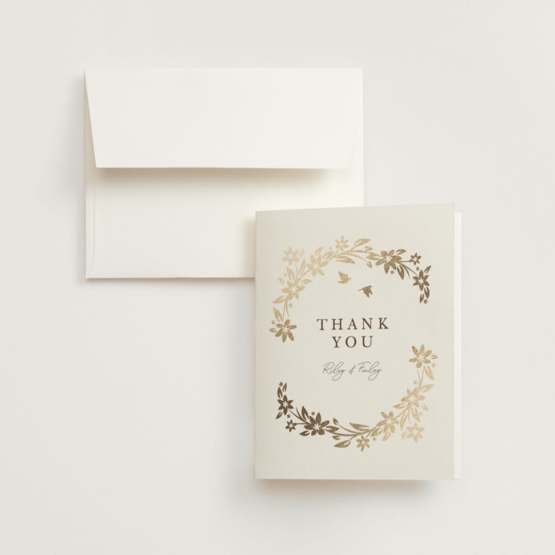 "In the country" - Wedding Thank You Cards in Forest by Paper Sun Studio - Front