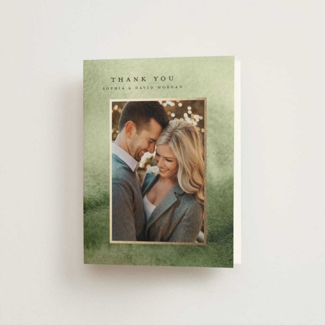 "Great Outdoors" - Wedding Thank You Cards in Forest by Petra Kern - Front