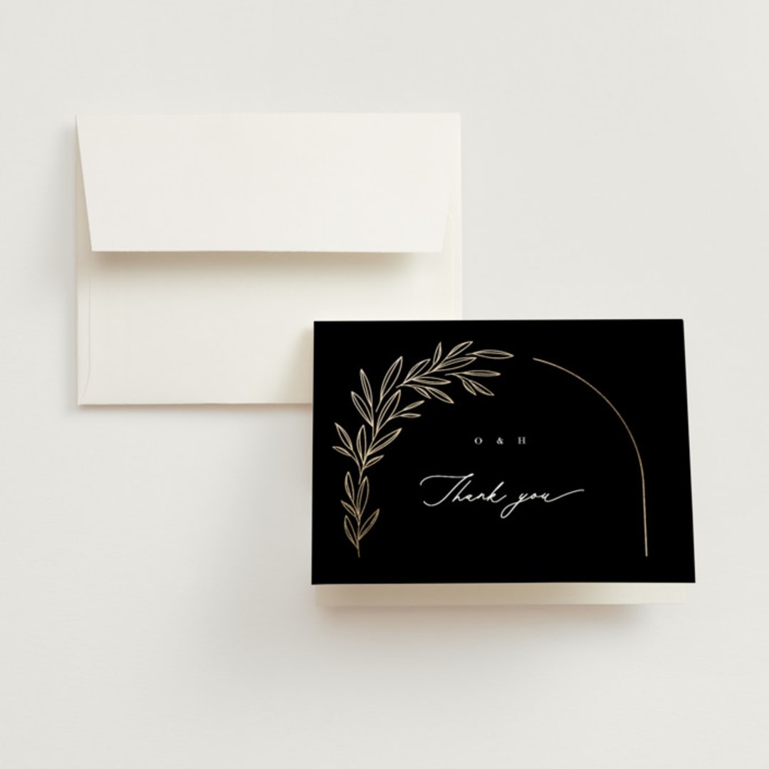 "Bianca" - Wedding Thank You Cards in Ink by Kristie Kern - Front