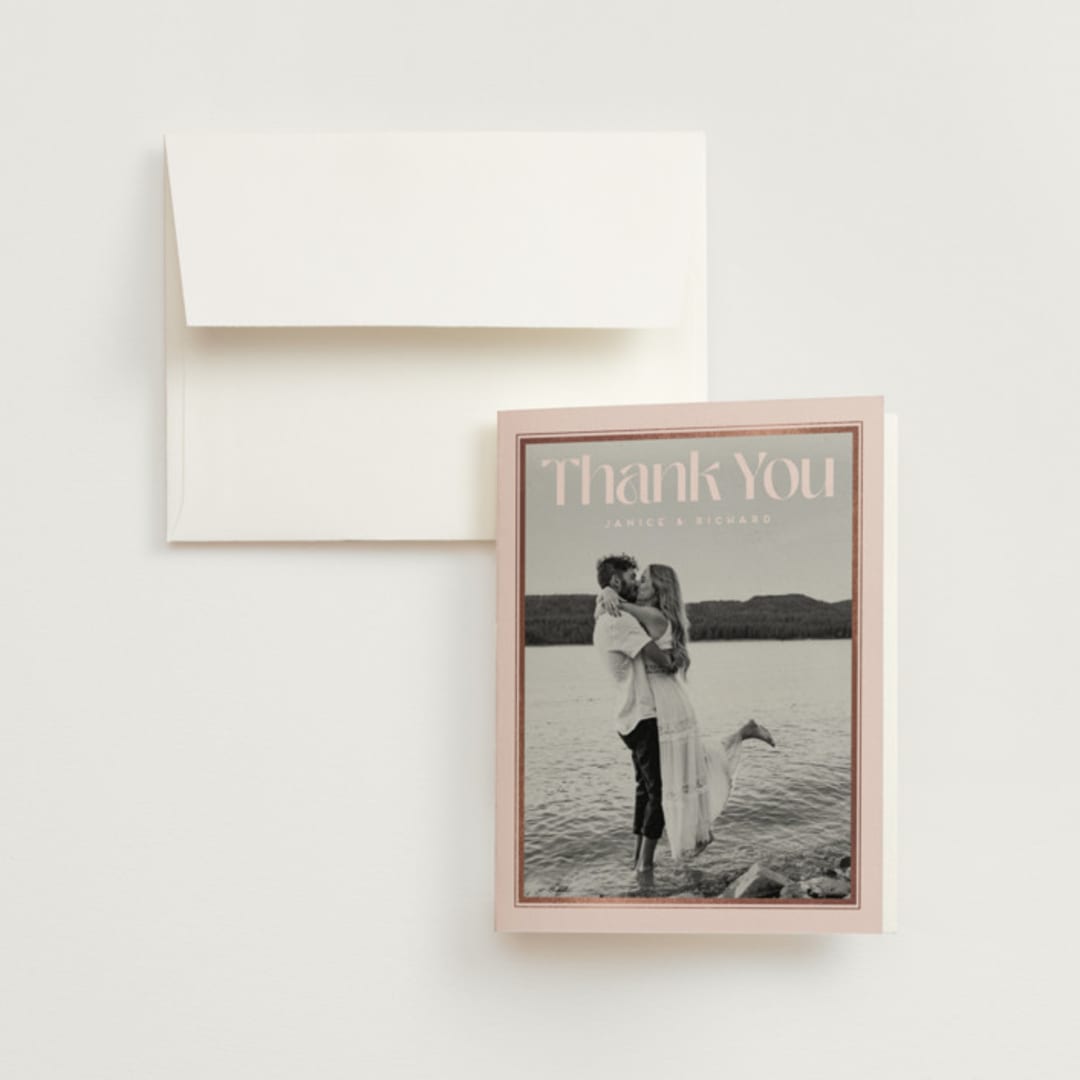 "News!" - Wedding Thank You Cards in Strawberry by Claudia Orengo - Front