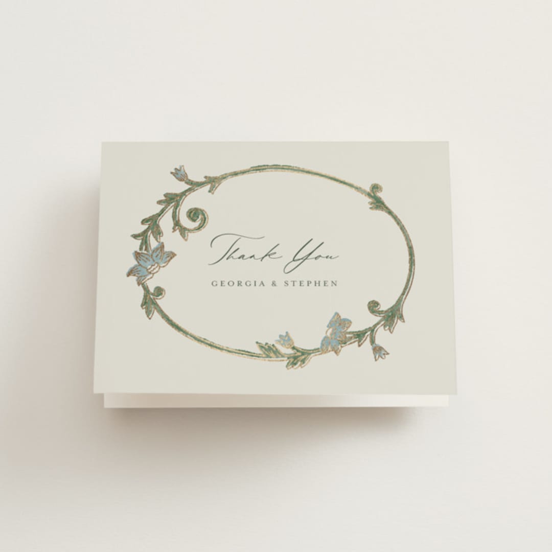 "grandeur" - Wedding Thank You Cards in Bluebell by Jen Owens - Front