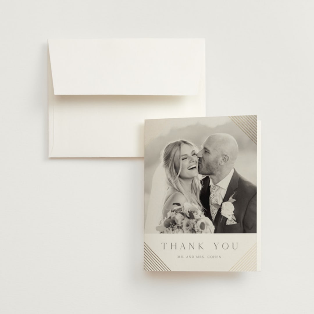 "Song of Solomon" - Wedding Thank You Cards in Slate by Vanessa Doyle - Front