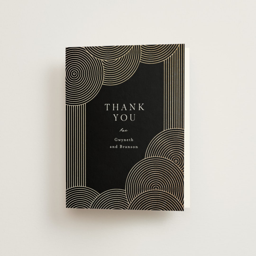 "ionic" - Wedding Thank You Cards in Onyx by Lori Wemple - Front
