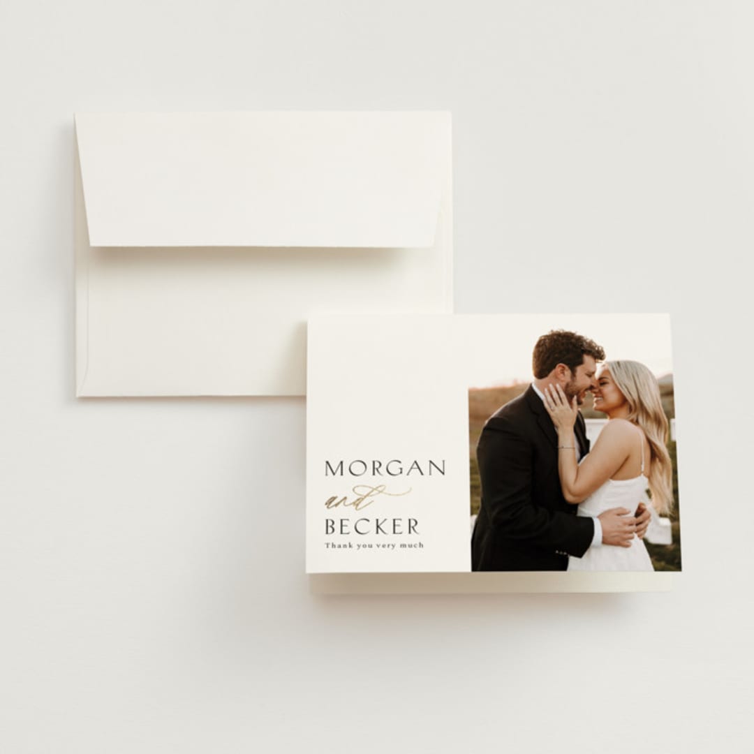 "Postcard" - Wedding Thank You Cards in Snow by Kaydi Bishop - Front