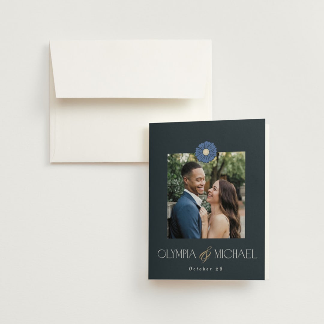 "Nouveau" - Wedding Thank You Cards in Lilac by Hudson meet Rose - Front