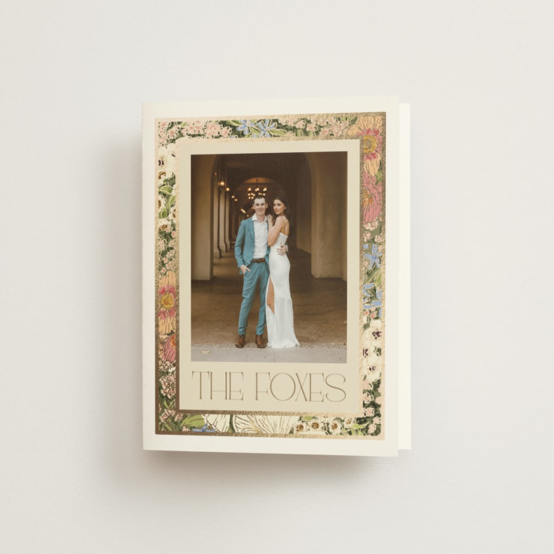 "In The Garden" - Wedding Thank You Cards in Sherbert by Leah Bisch - Front