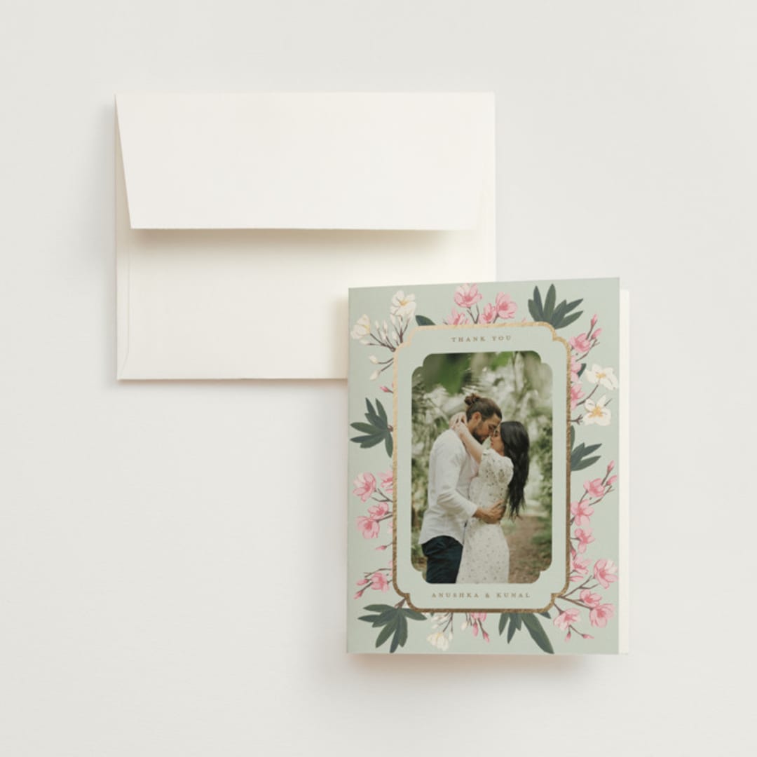 "Royal Wedding" - Wedding Thank You Cards in Mint by Teju Reval - Front
