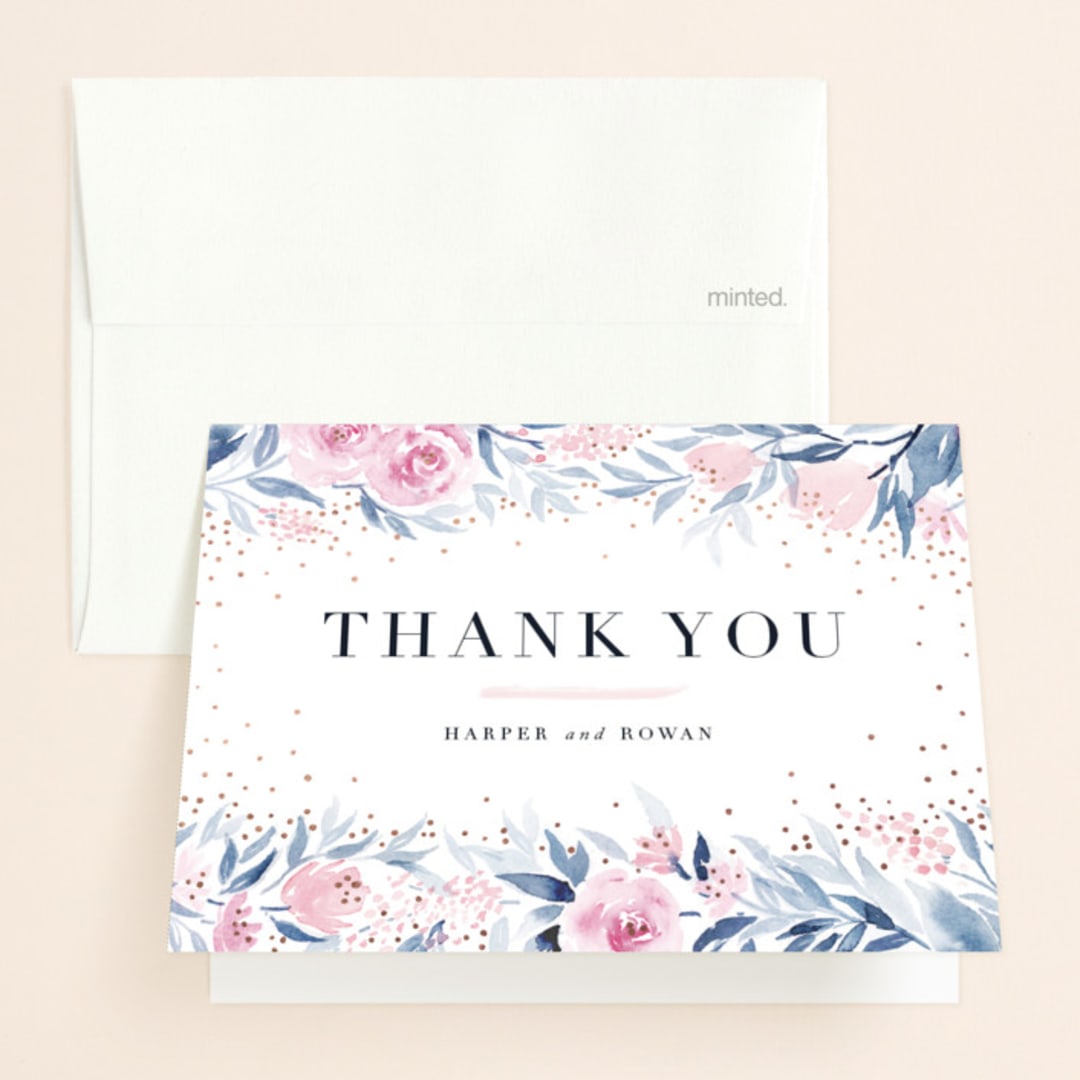 Monogrammed watercolor floral