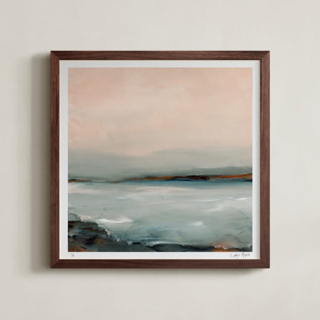 "Sunset Cove (edition of 5)" - Rare Edition Art Print in Wave by Lindsay Megahed - Framed
