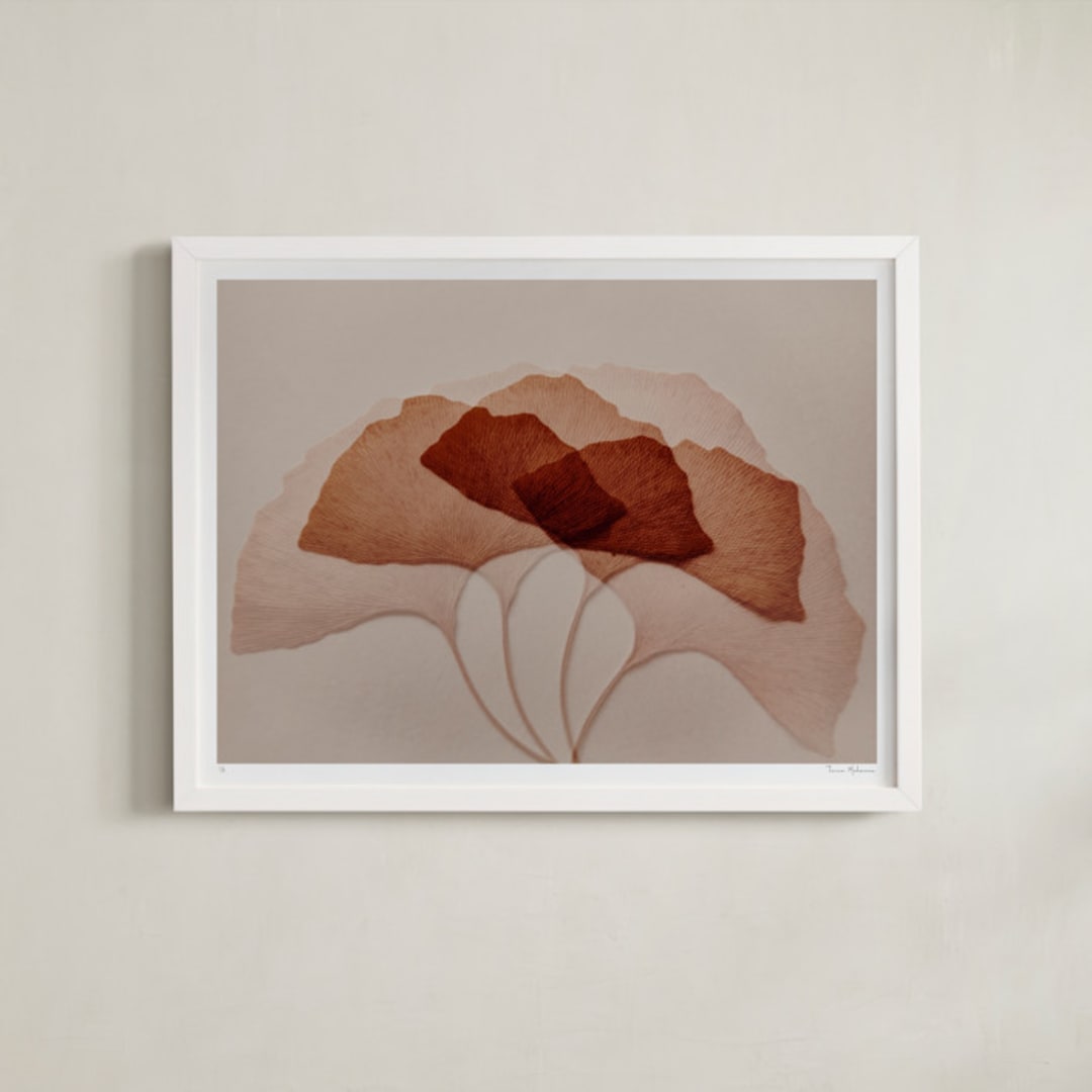 "Poema III (edition of 5)" - Rare Edition Art Print in Rust by Tania Medeiros - Framed