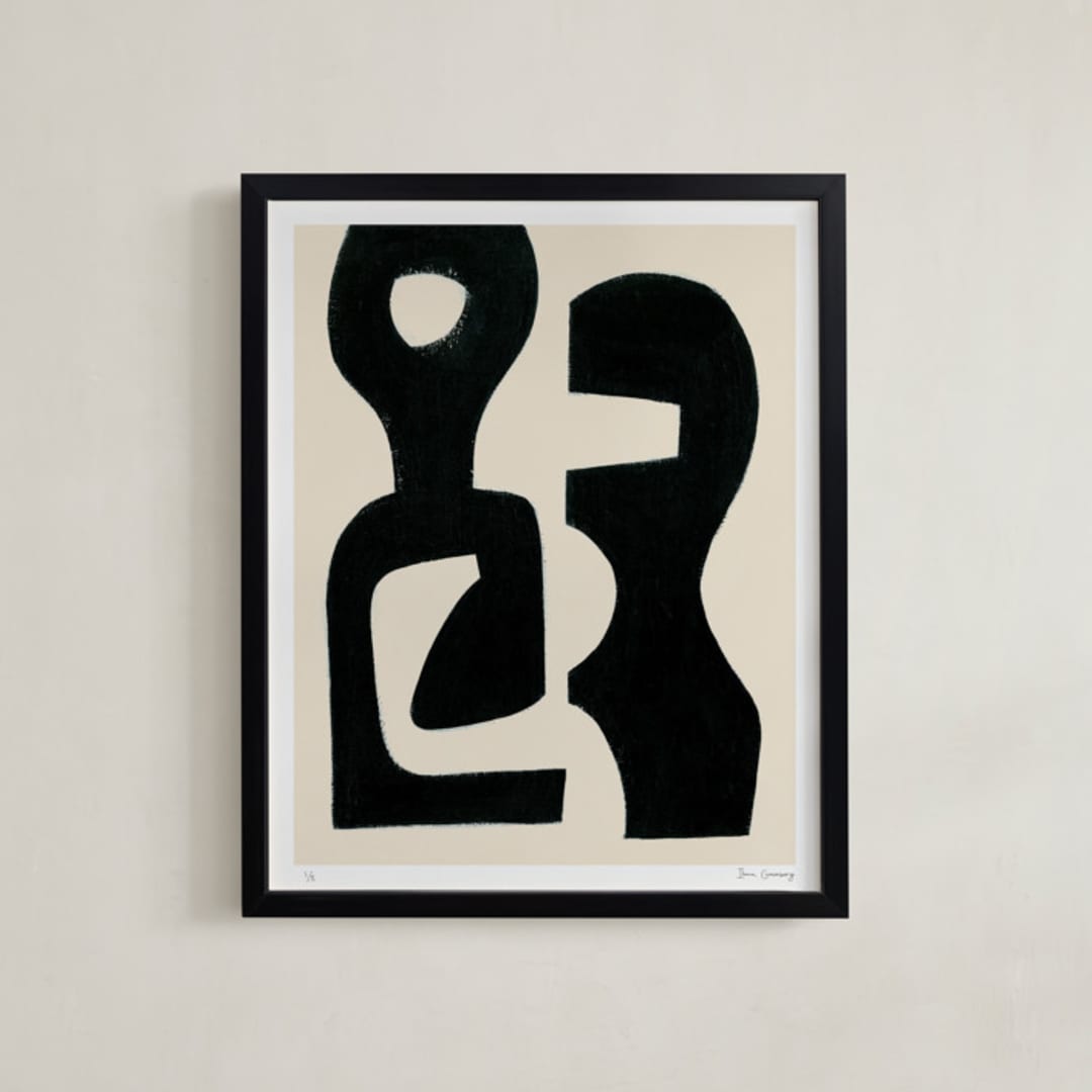 "Perfect Composition (edition of 5)" - Rare Edition Art Print in Black by Ilana Greenberg - Framed