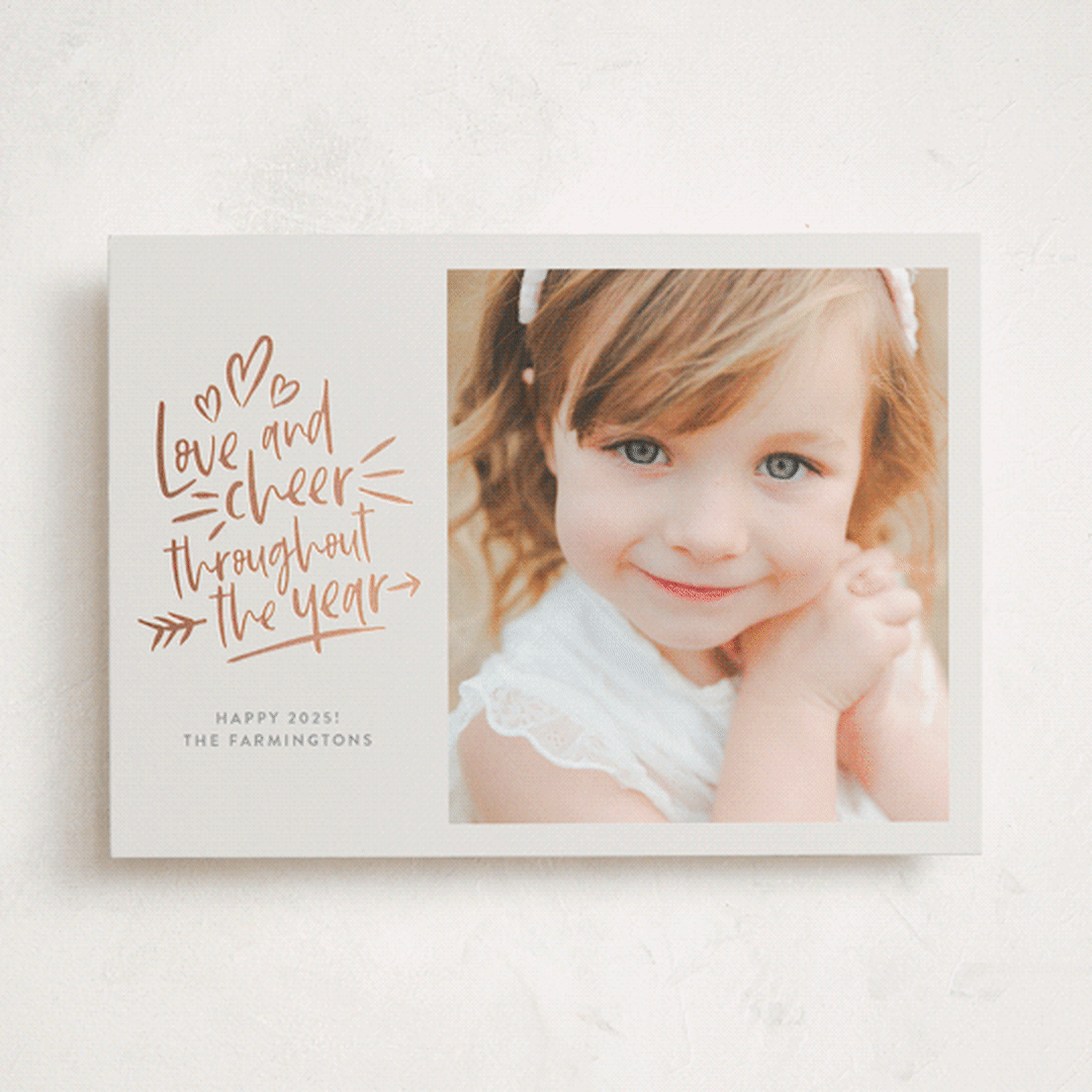 "Love and Cheer" - Valentine's Day Cards in Moon by Shari Margolin - Front
