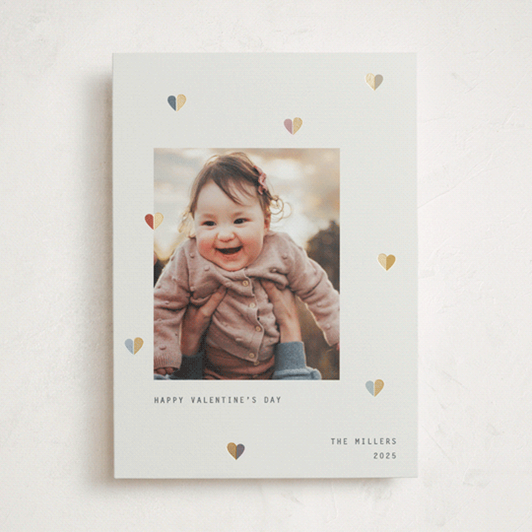 "Tiny Hearts" - Valentine's Day Cards in Muted by Sumak Studio - Front