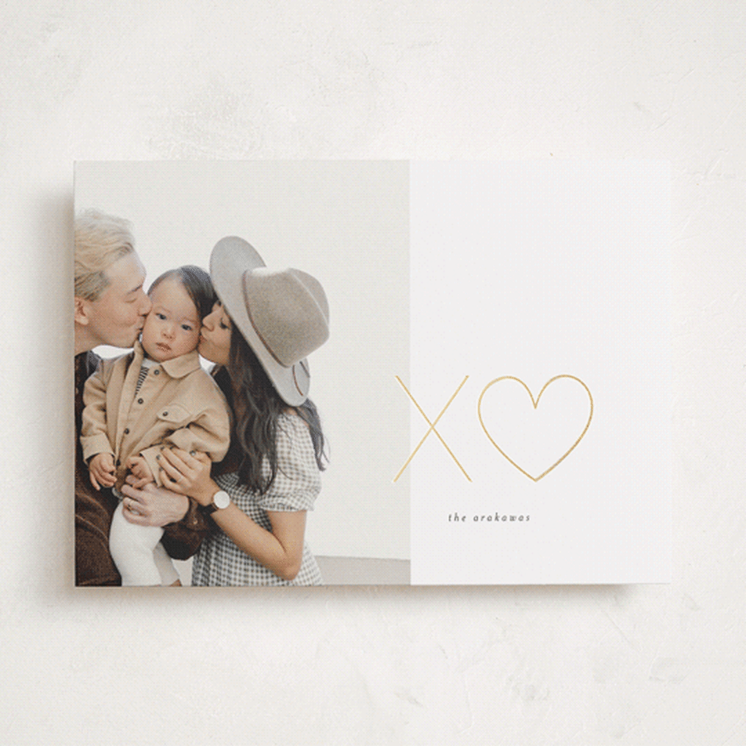"Minimal XO" - Valentine's Day Cards in Pearl by Iveta Angelova - Front