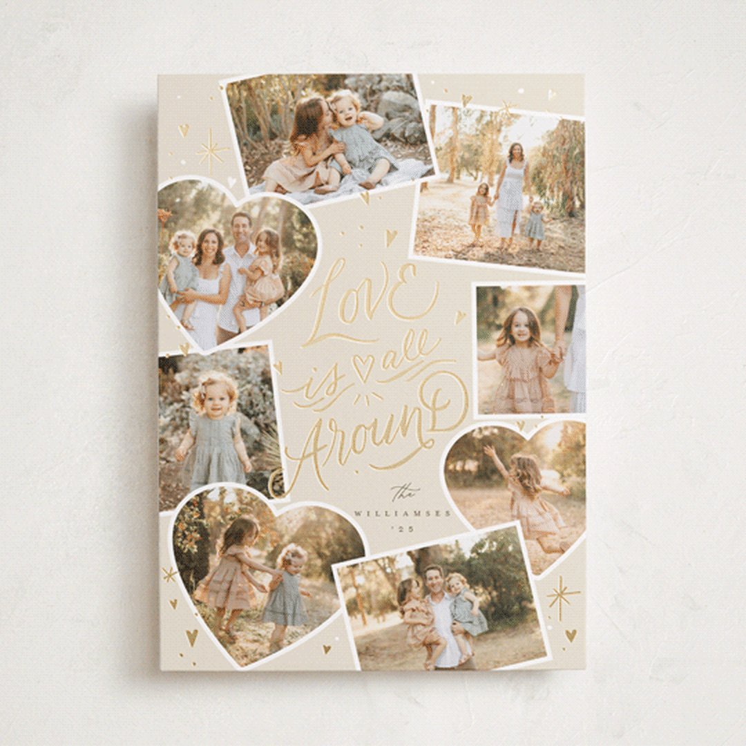 "Love is All Around" - Valentine's Day Cards in Cream by Stephanie Hawkes - Front