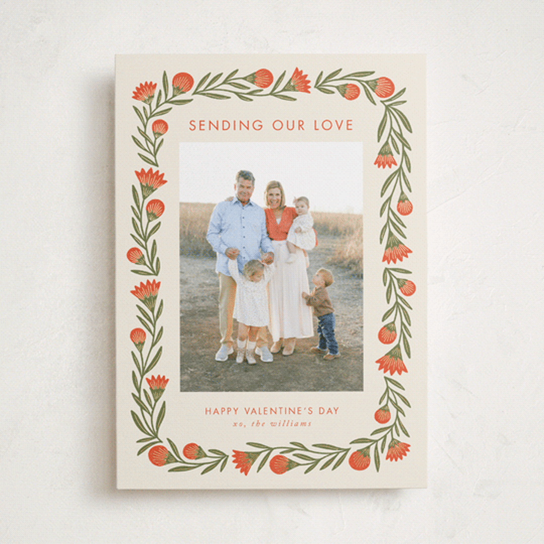 "vday wrap" - Valentine's Day Cards in Apricot by Jen Owens - Front