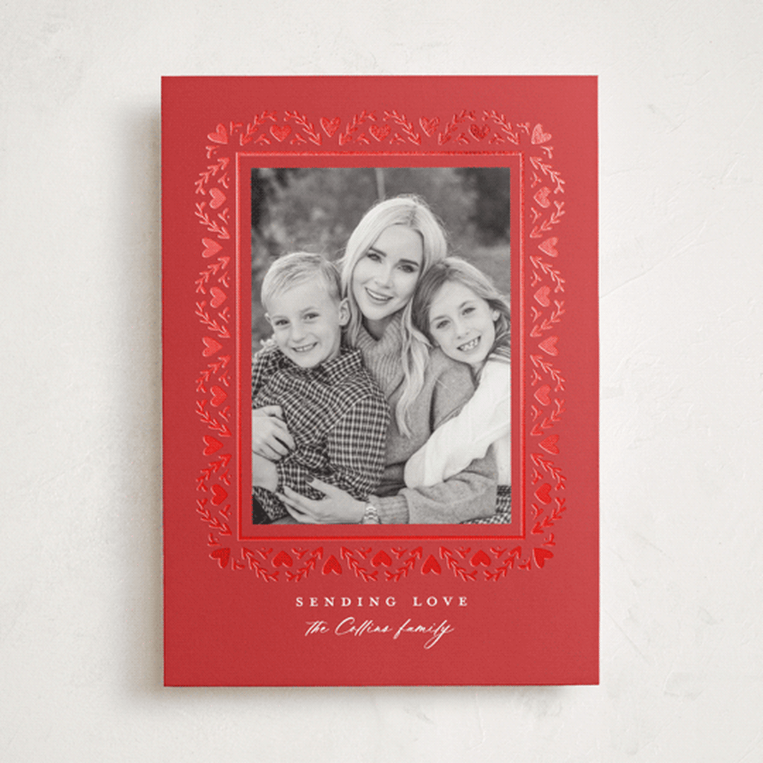 "Fancy Frame" - Valentine's Day Cards in Cherry by Laura Hankins - Front