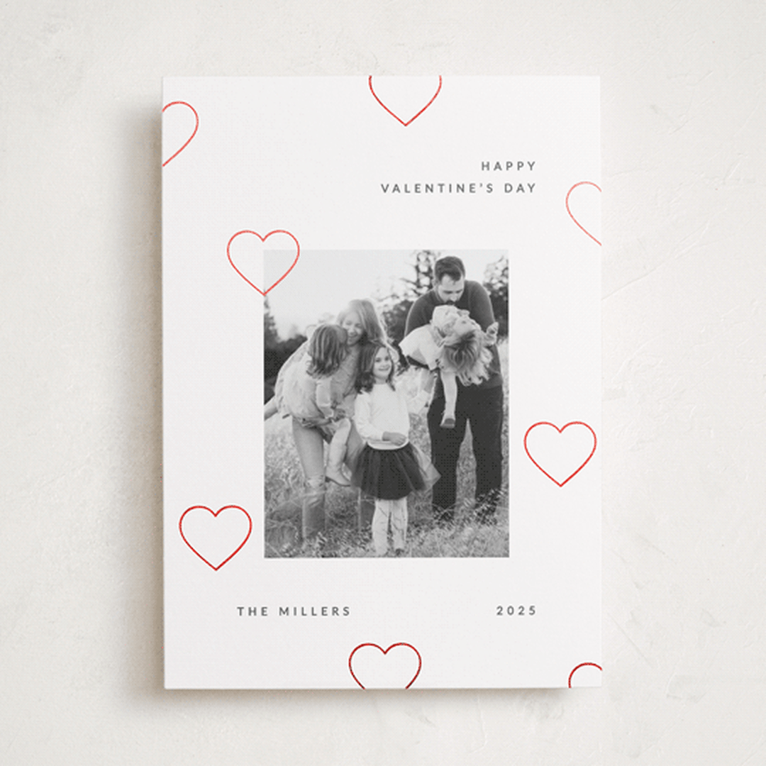 "lovely contours" - Valentine's Day Cards in Heart by Sumak Studio - Front