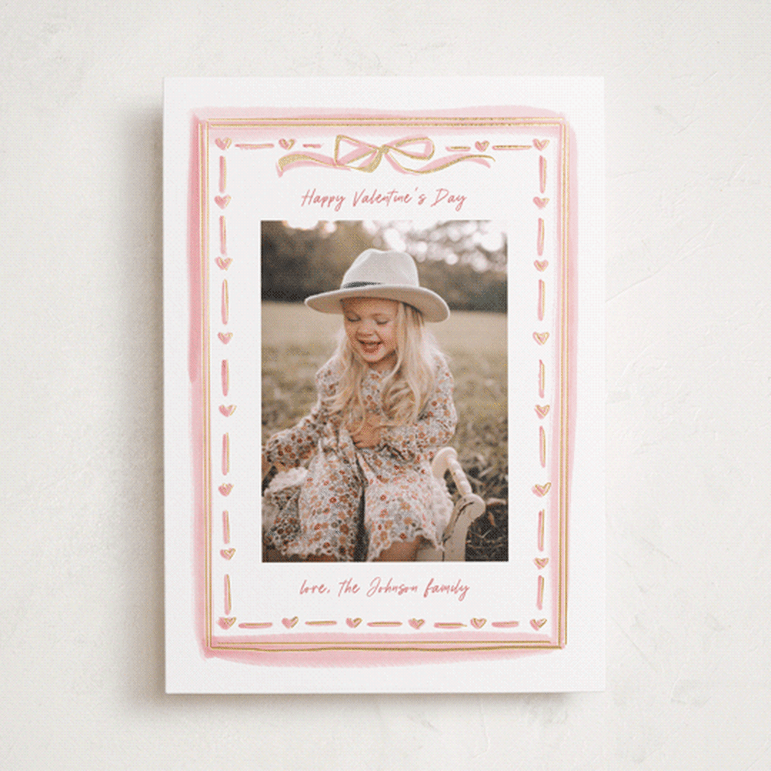 "valentine folk frame" - Valentine's Day Cards in Cupcake by Rebecca Durflinger - Front