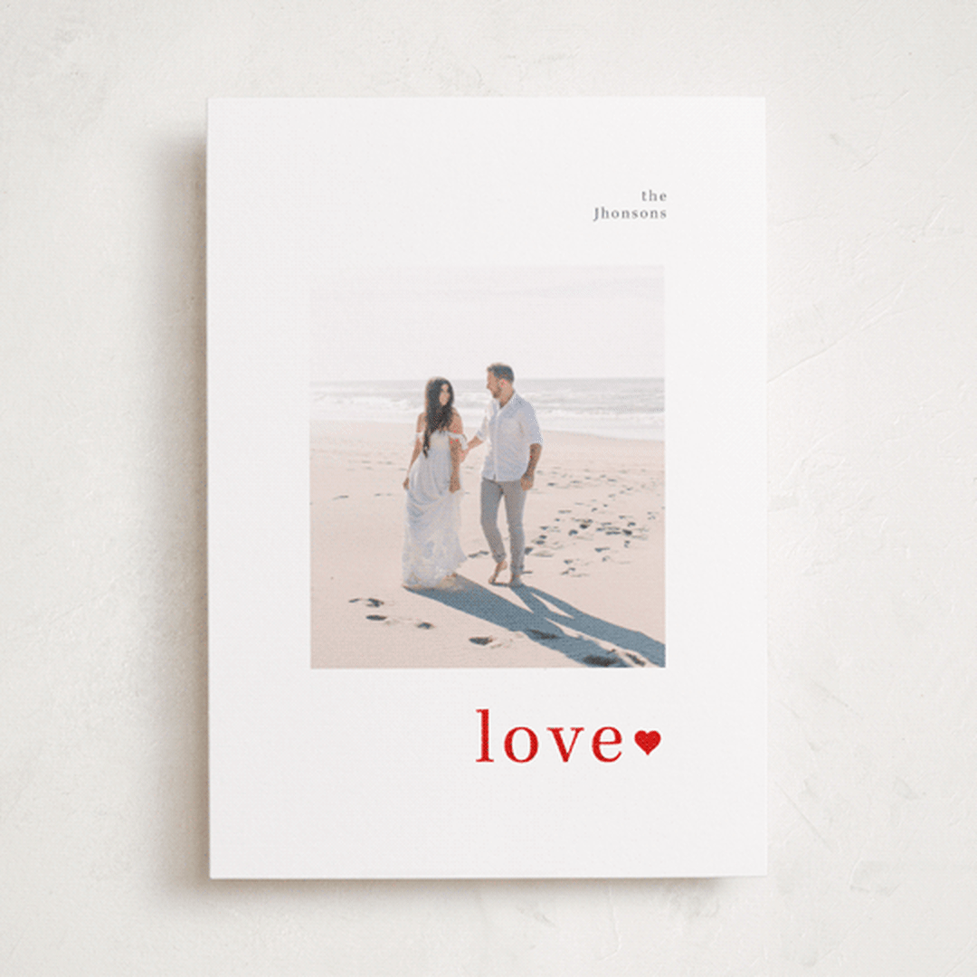 "Simply in Love" - Valentine's Day Cards in Snow by Claudio A. Silva - Front