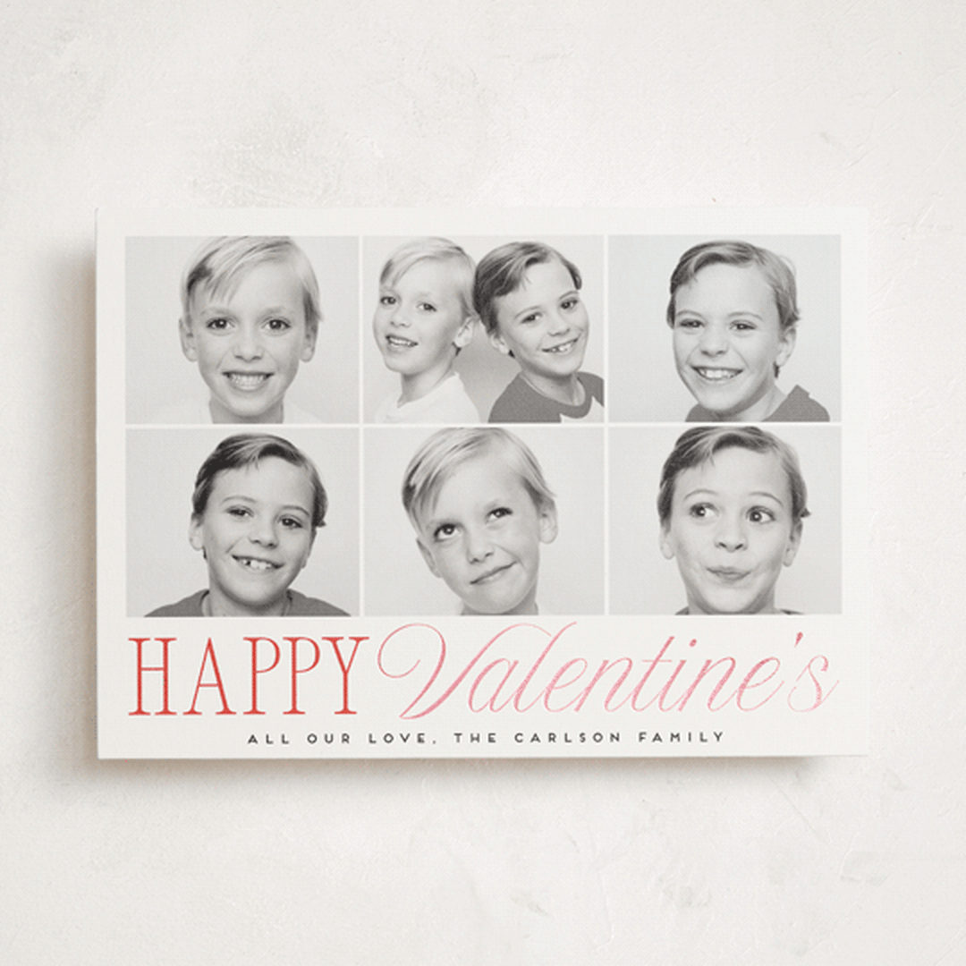 "Happy Tiles" - Valentine's Day Cards in Flour by Maria Alou - Front