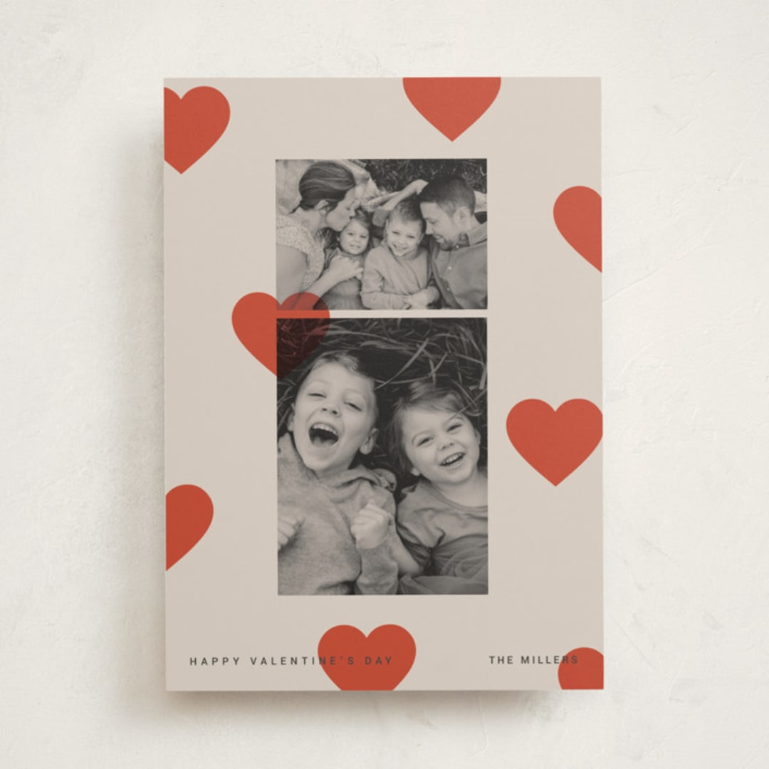 "Modern Hearts" - Valentine's Day Cards in Heart by Sumak Studio - Front