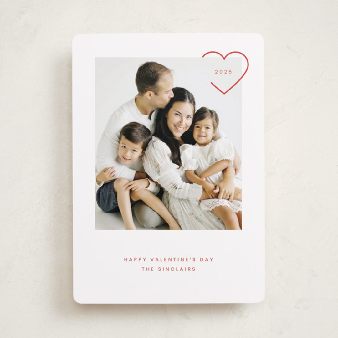 "Clipped" - Valentine's Day Cards in Rose by Paula Pecevich - Front