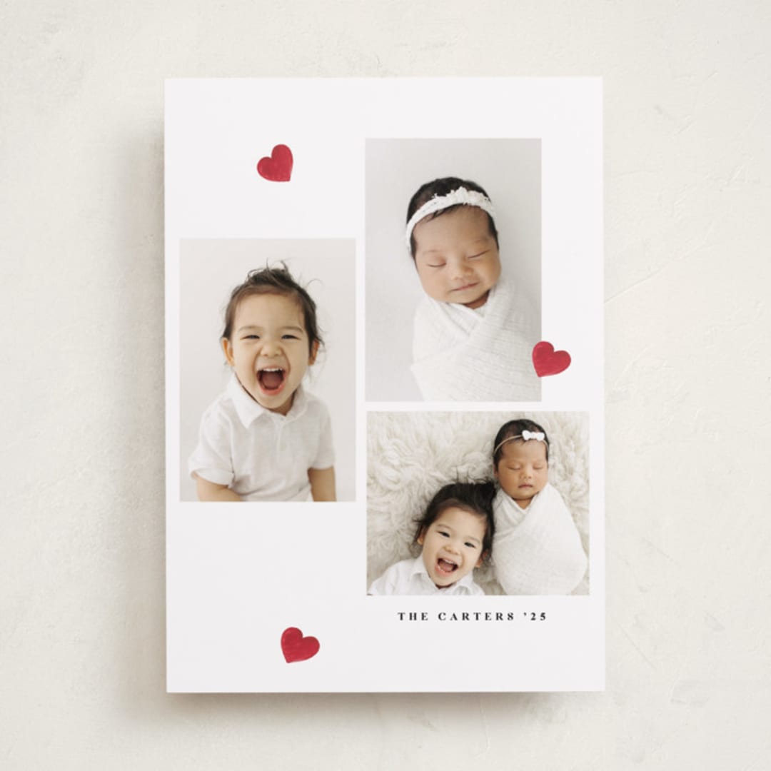 "Tiny painted hearts" - Valentine's Day Cards in Cherry by Teju Reval - Front