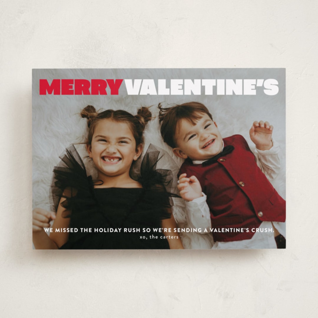 "merry valentine's" - Valentine's Day Cards in Rose by Lori Wemple - Front