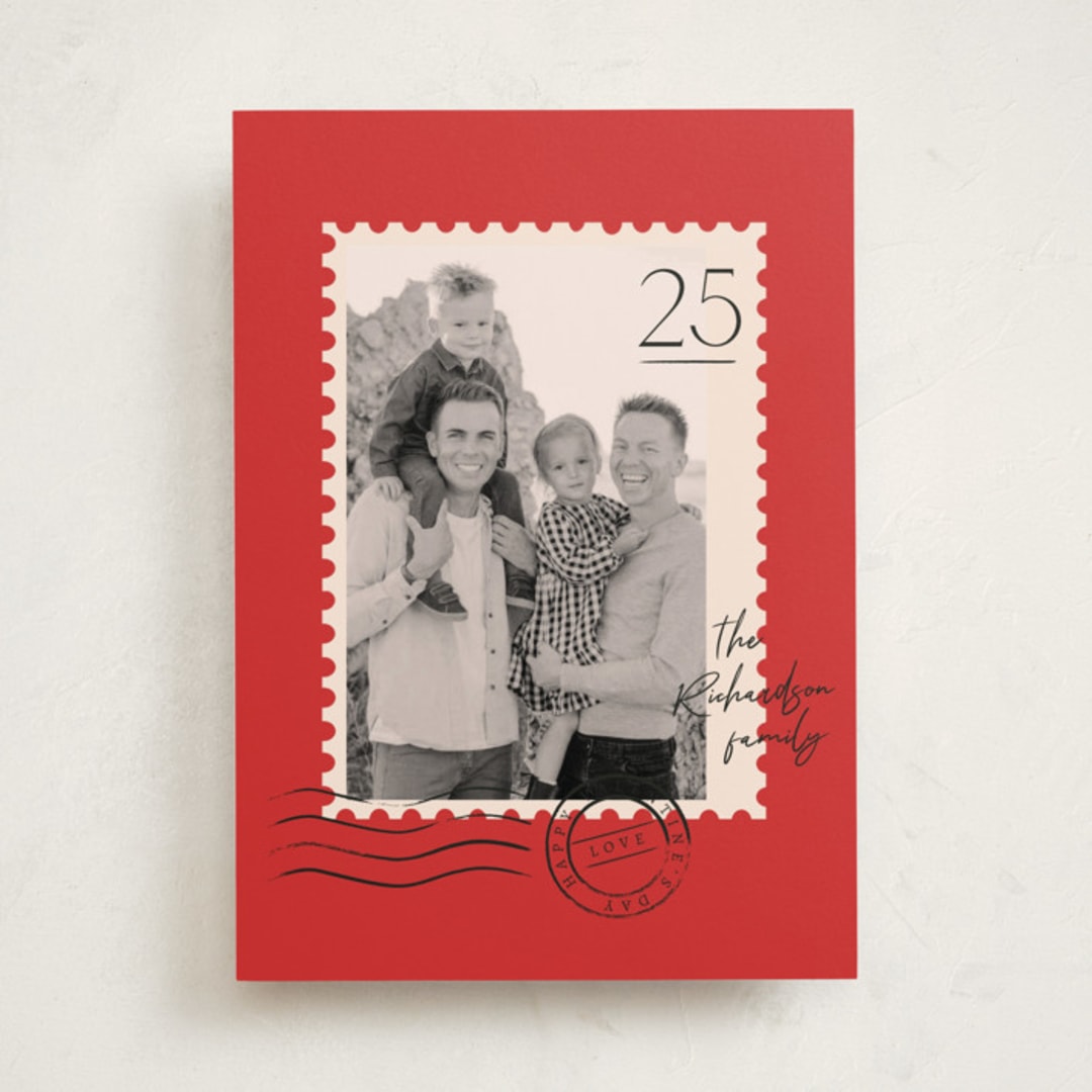 "Postage" - Valentine's Day Cards in Rouge by Jennifer Lew - Front