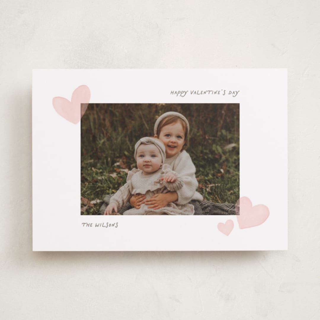 "Painterly hearts" - Valentine's Day Cards in Winter Rose by Creo Study - Front