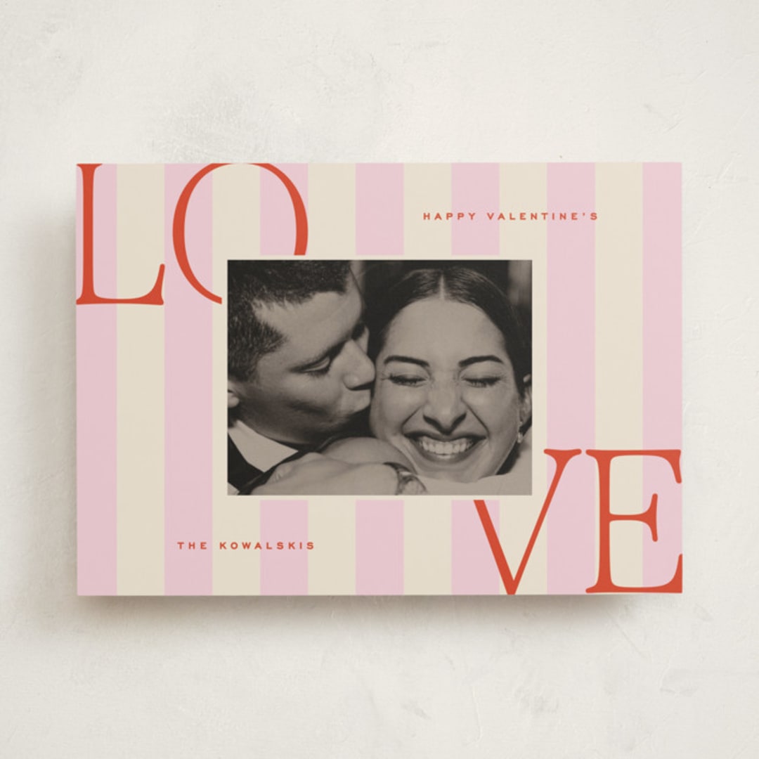 "l o v e" - Valentine's Day Cards in Bubblegum by Ellen Schlegelmilch - Front