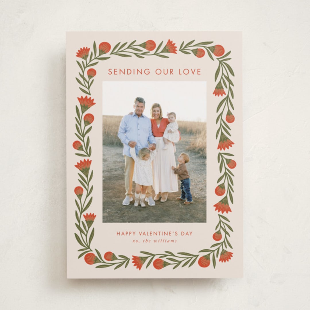 "vday wrap" - Valentine's Day Cards in Apricot by Jen Owens - Front