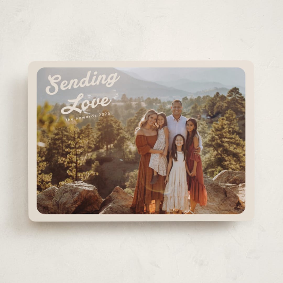 "Vintage Postcard" - Valentine's Day Cards in Buttercream by Morgan Kendall - Front