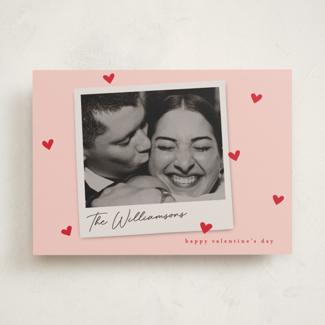 "confetti hearts snapshot" - Valentine's Day Cards in Blush by Karidy Walker - Front