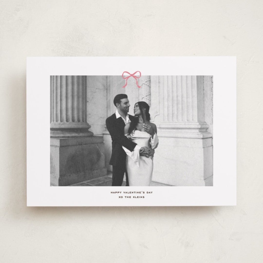 "sealed with a bow" - Valentine's Day Cards in Petal by Annie Shapiro - Front