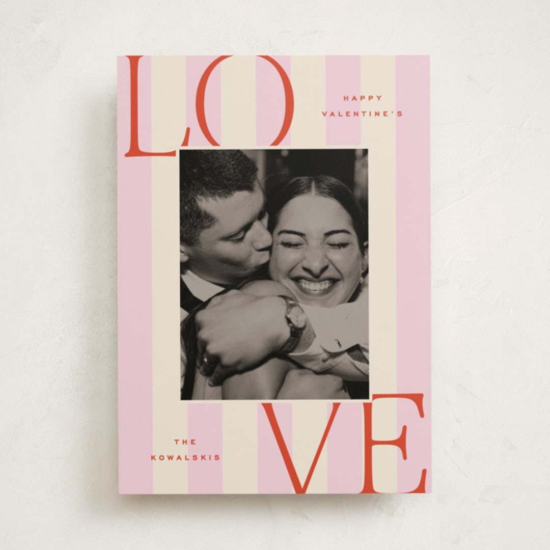 "l o v e" - Valentine's Day Cards in Bubblegum by Ellen Schlegelmilch - Front