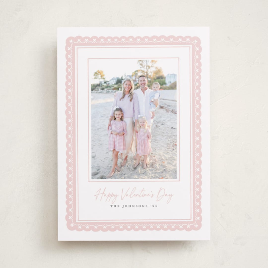 "Scallop Hearts" - Valentine's Day Cards in Petal by Michelle Taylor - Front