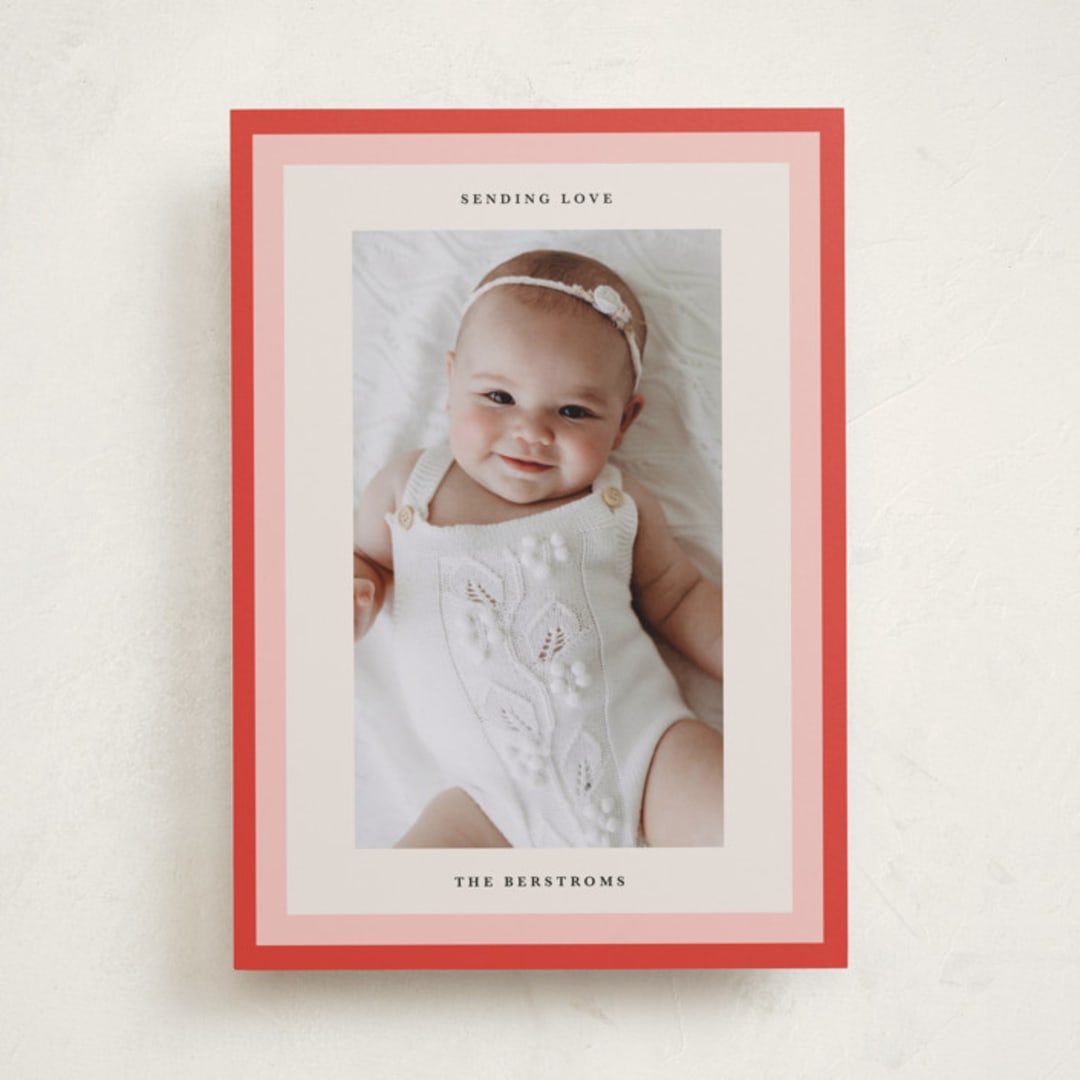 "bright frame" - Valentine's Day Cards in Tomato by Lori Wemple - Front