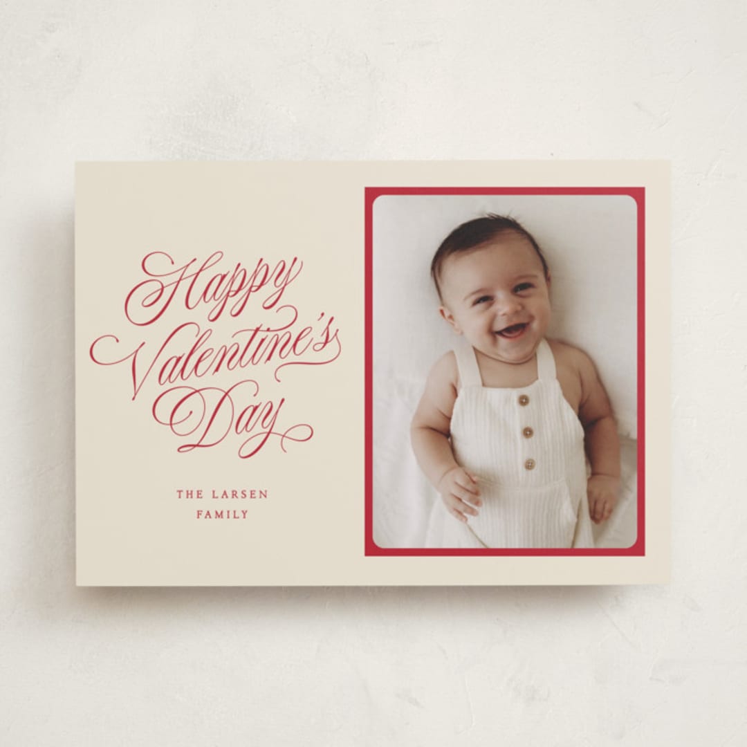 "Valentines Classic" - Valentine's Day Cards in Cream by Robert and Stella - Front