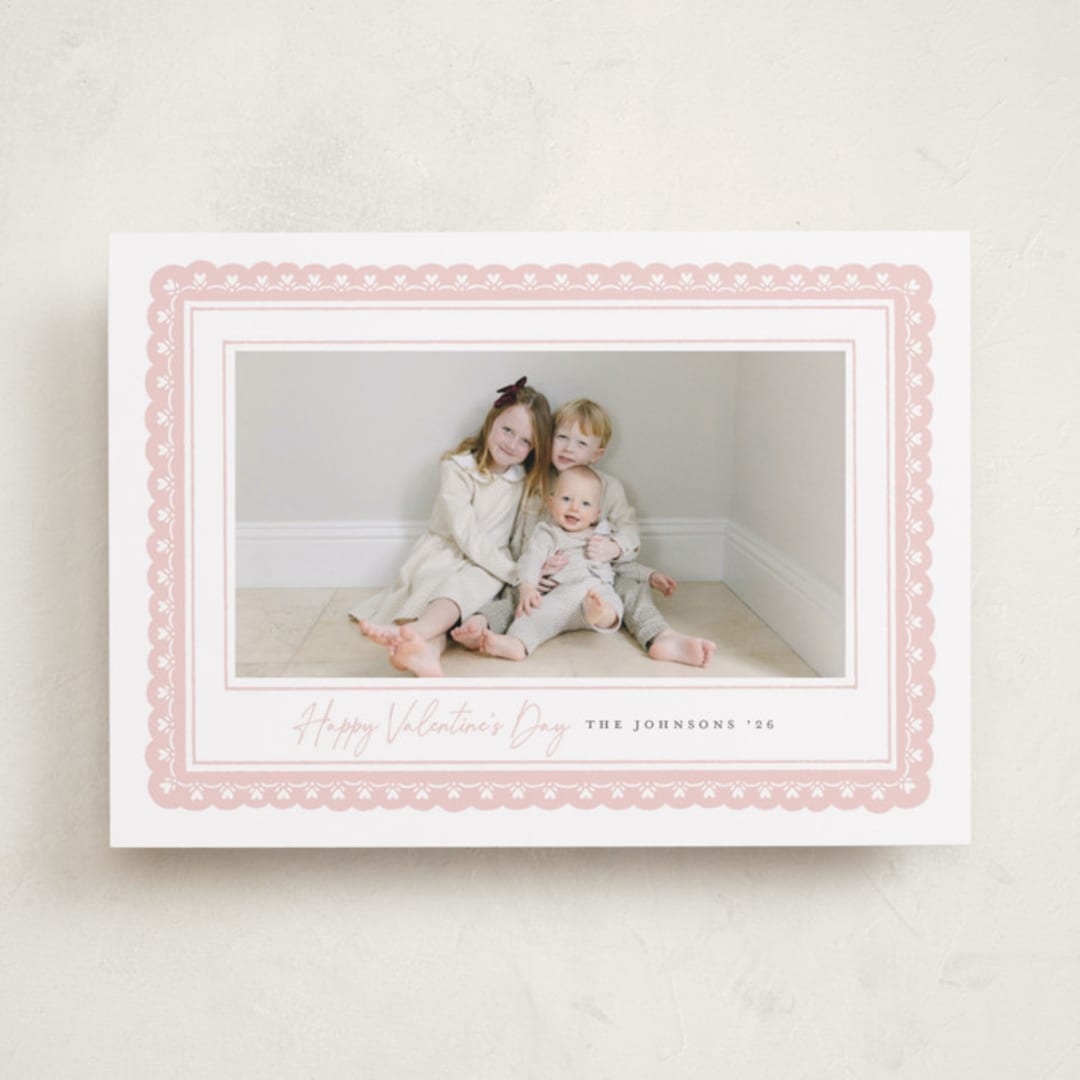 "Scallop Hearts" - Valentine's Day Cards in Petal by Michelle Taylor - Front