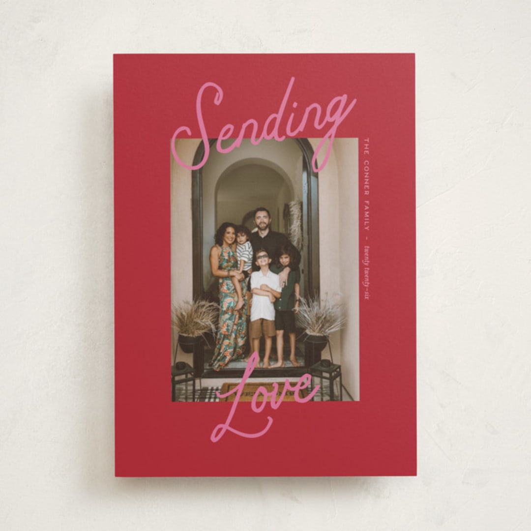 "Jottings" - Valentine's Day Cards in Punch by Pixel and Hank - Front