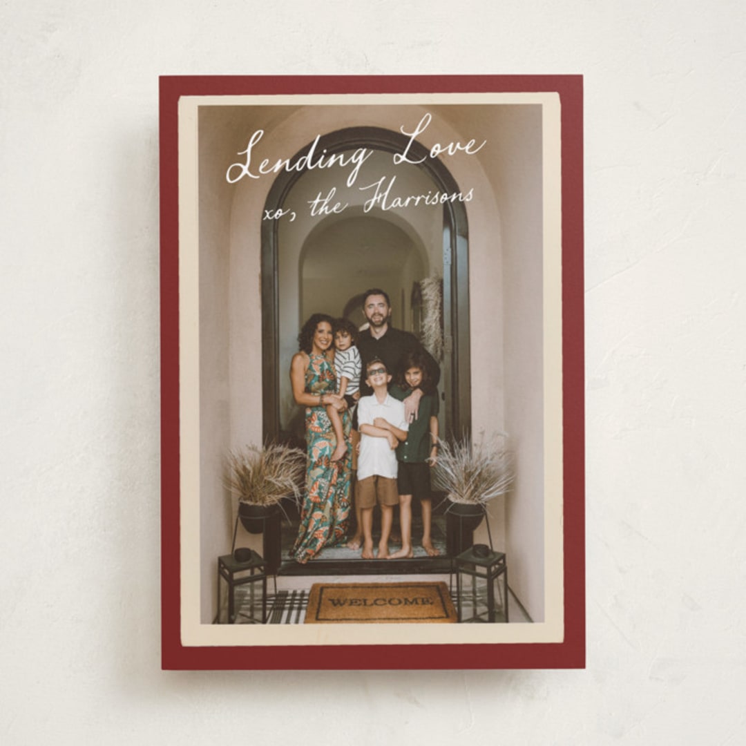 "Vintage photo card" - Valentine's Day Cards in Berry by Maja Cunningham - Front