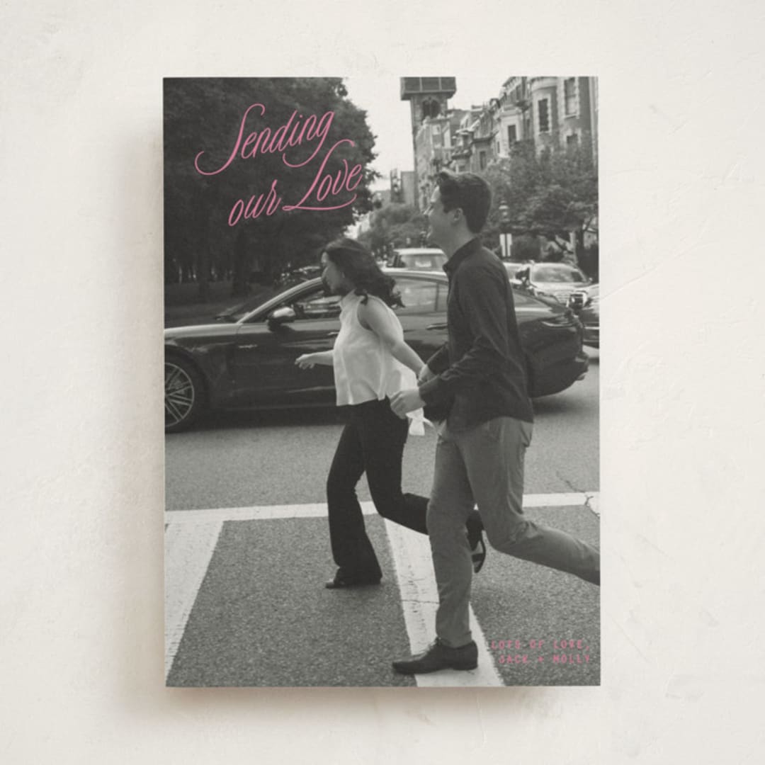 "neon vintage" - Valentine's Day Cards in Peony by JoAnn Jinks - Front