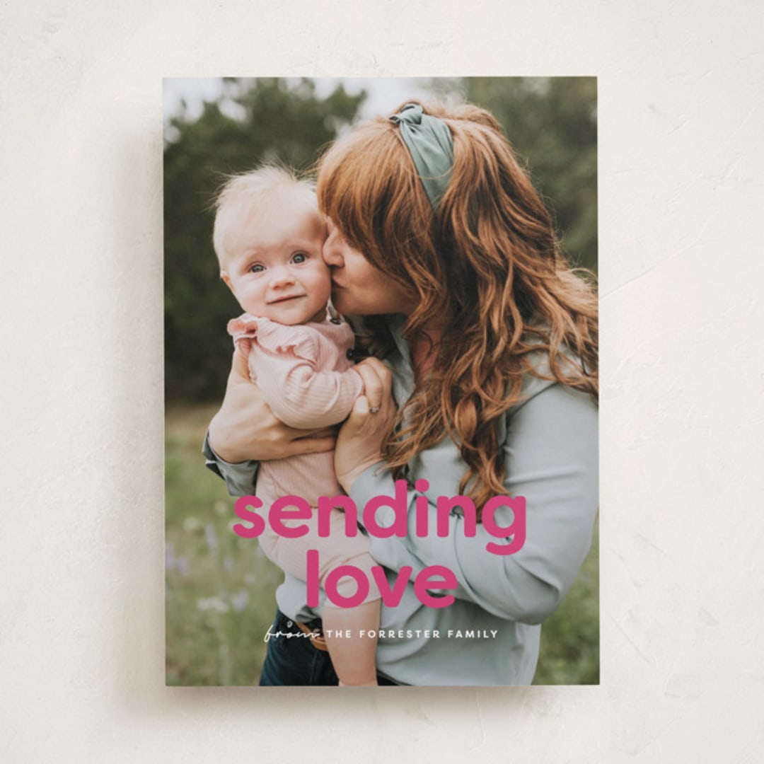 "Simply the cutest" - Valentine's Day Cards in Magenta by Lea Delaveris - Front