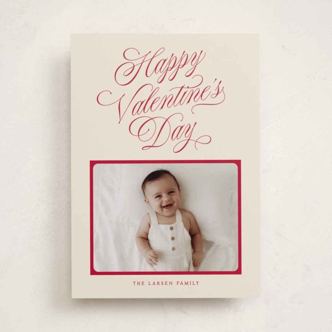 "Valentines Classic" - Valentine's Day Cards in Cream by Robert and Stella - Front