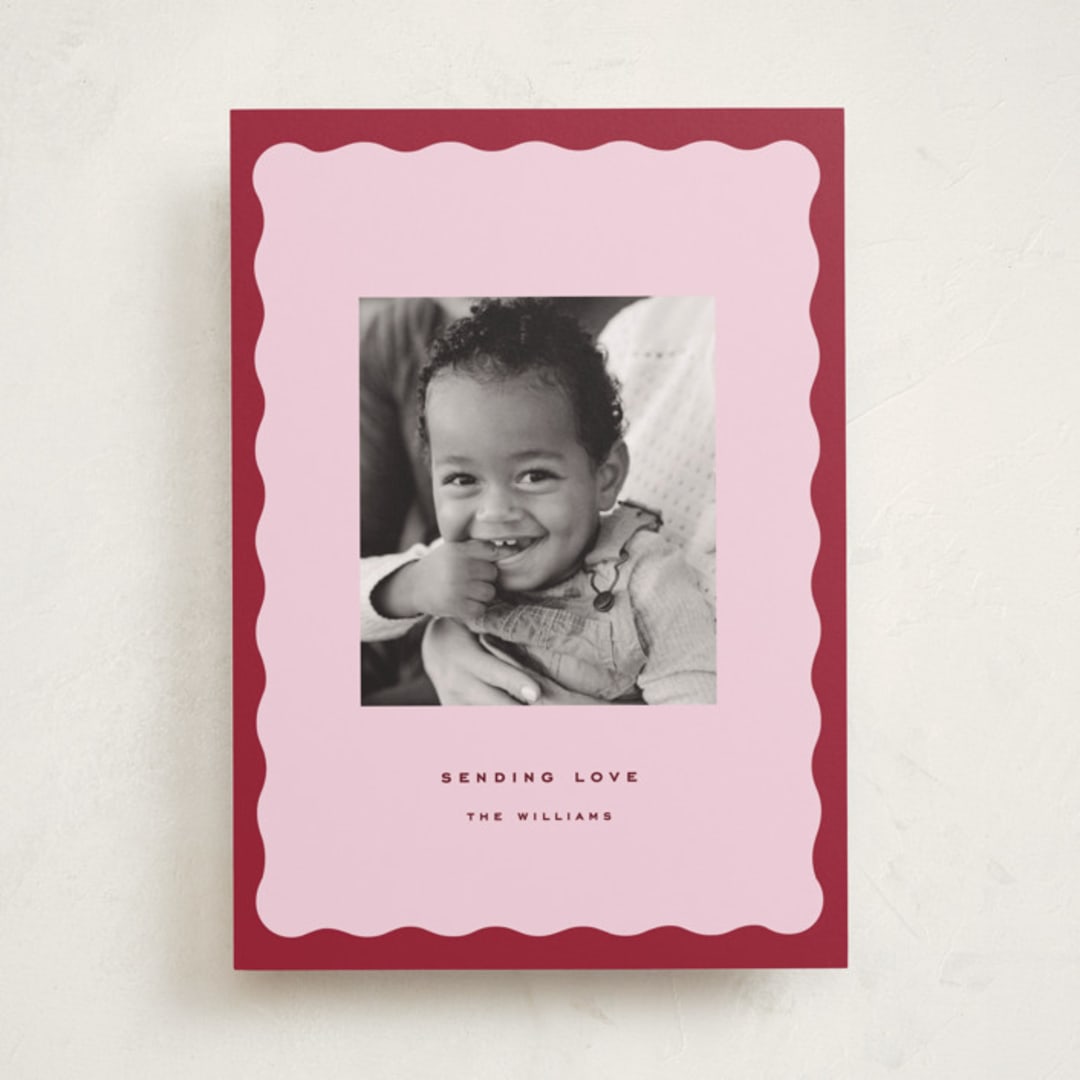 "wavy" - Valentine's Day Cards in Lilac by Jennifer Lew - Front