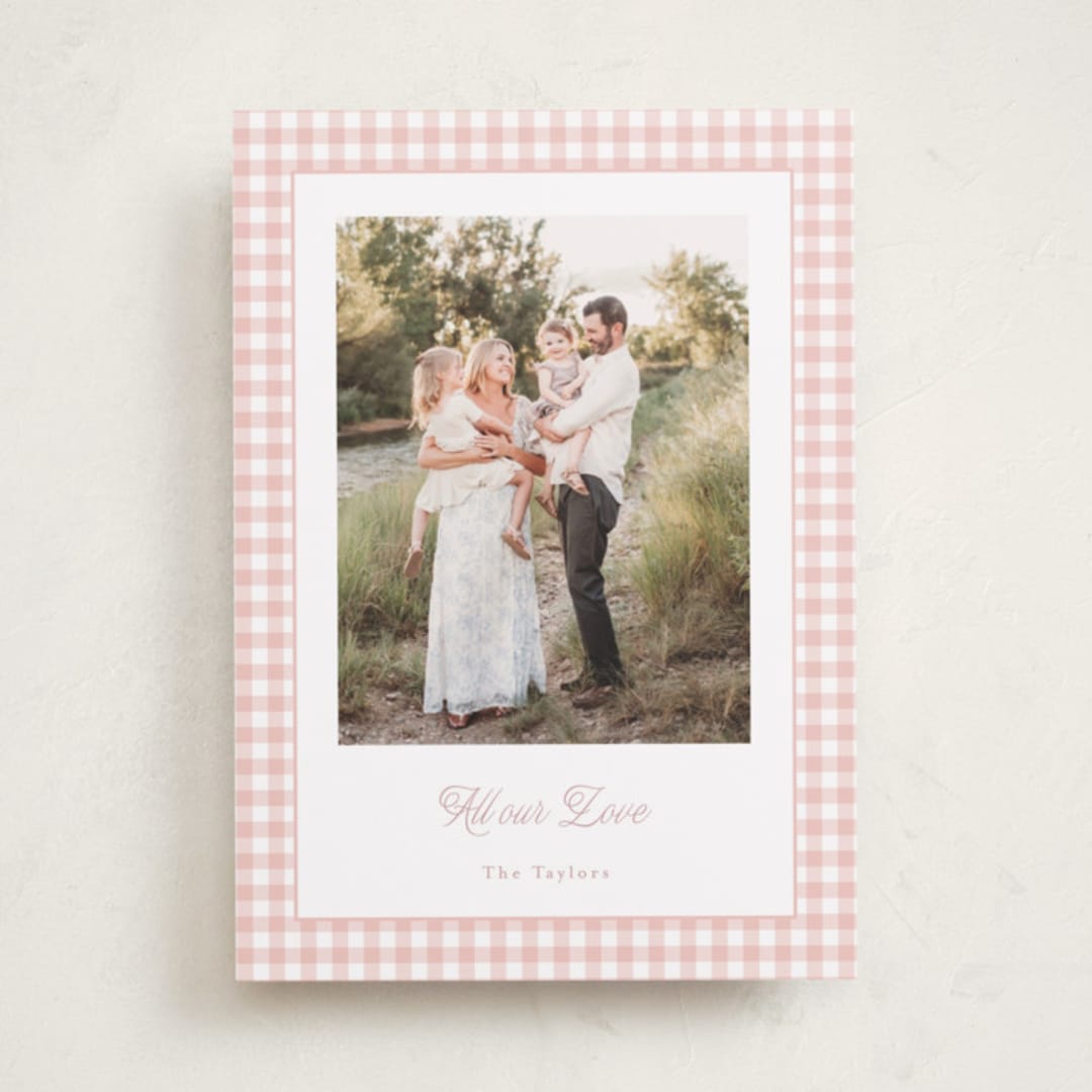 "Sweet Gingham" - Valentine's Day Cards in Cupcake by Emily Betts - Front