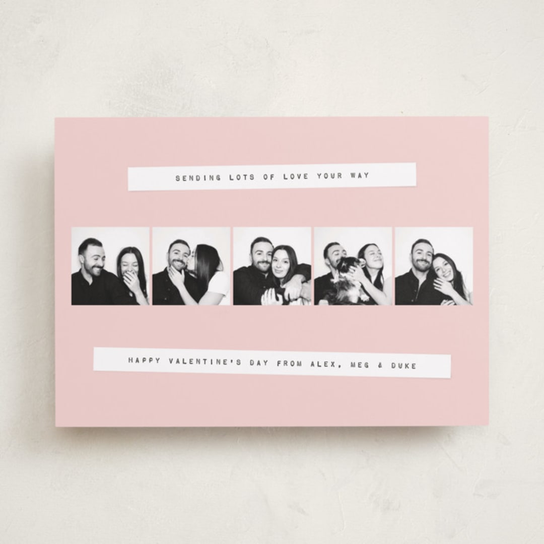 "Photo Booth" - Valentine's Day Cards in Rose by Heather Schertzer - Front
